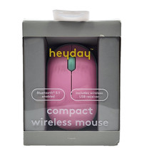 Heyday Compact Wireless Mouse Bluetooth enabled - Candy Pink  NEW 