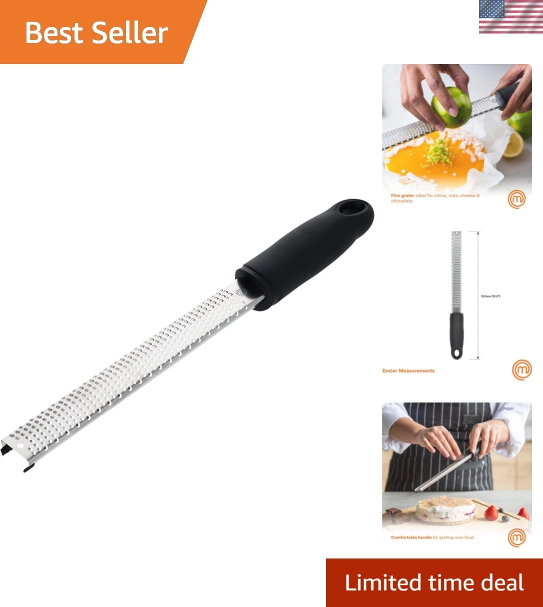 Lemon Zester Grater with Handle, Kitchen Tool for Zesting Citrus Fruits & Fin...
Opens in a new wind