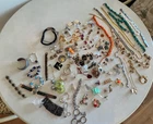 4 1/2 pounds of costume vintage jewelry some signed