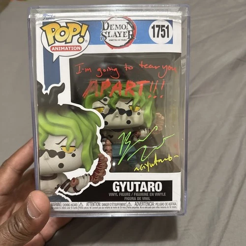Funko Pop! Vinyl: Demon Slayer: Gyutaro Signed By Brandon Mcinnis JSA Verified