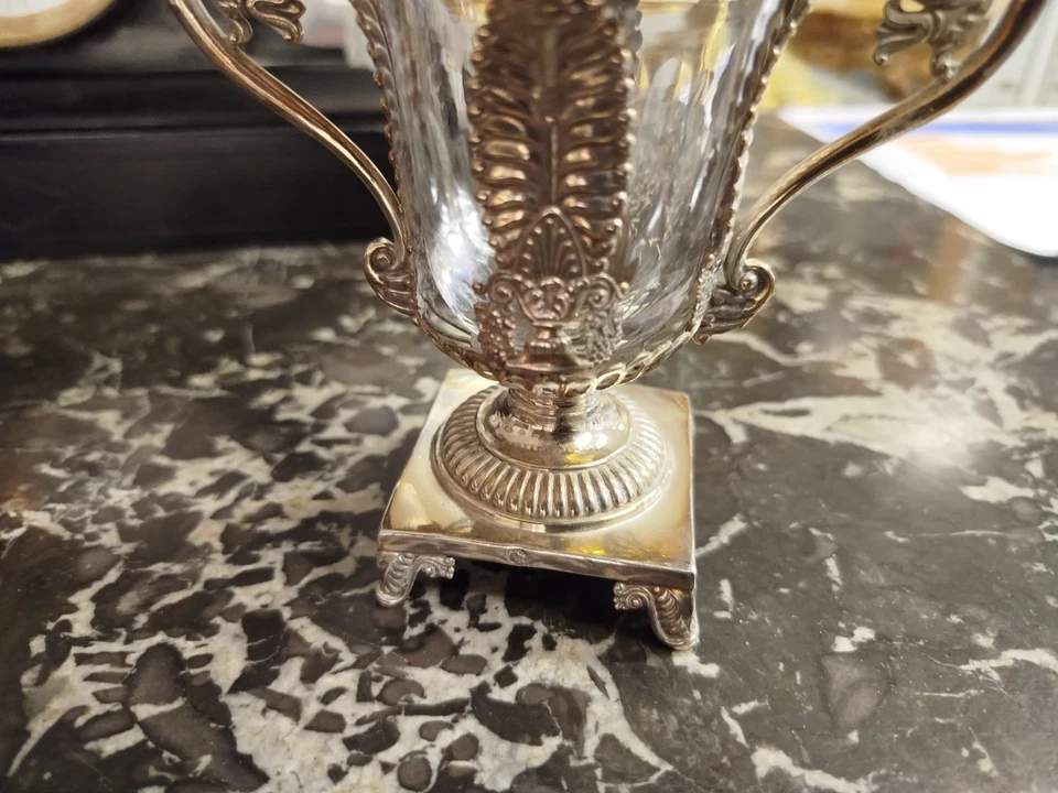 Moutardier Empire ARGENT MASSIF poinçon vieillard Argenterie Ancien 29MAG 17/10 - Photo 3/4