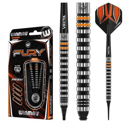 Winmau Fury 90% Tungsten Soft Tip Darts - 20 grams