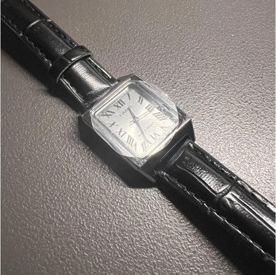 Casio LTP-V007L-7B1 Classic Square Tank Watch Roman Numerals Silver Leather