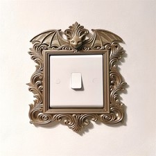 Gothic Bat Light Switch Cover Surround, Single Socket Frame, Home Decor