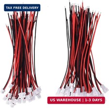 Letool 30 Pairs JST 1.25mm 2 Pin Micro Male Female Connector Plug with Red Black