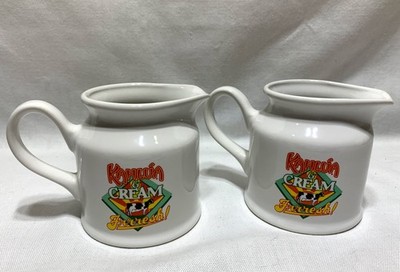 2 Vintage Kahlua & Cream Small Ceramic Pitchers Frrresh! with Cow Liqueur Drink