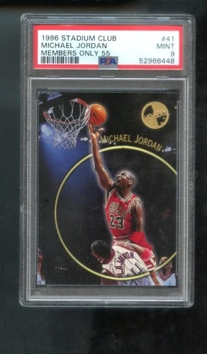 1996-97 Topps Stadium Club Members Only 55 #41 Michael Jordan PSA 9 Graded Card