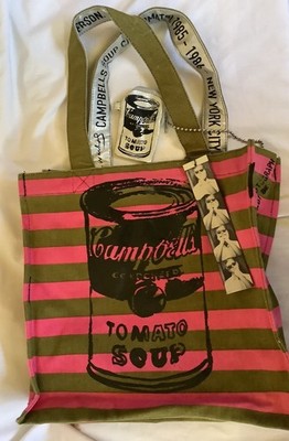 Andy Warhol Loop Canvas Tote Bag Campbell s Tomato Soup with Coin Purse