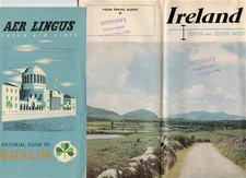 Aer Lingus Irish Air Lines Guide to Dublin & Ireland South & West Brochure 1950s