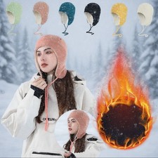 Men  Women Windproof Winter Thermal Warm with Ear Flaps Hat For Cold Weather