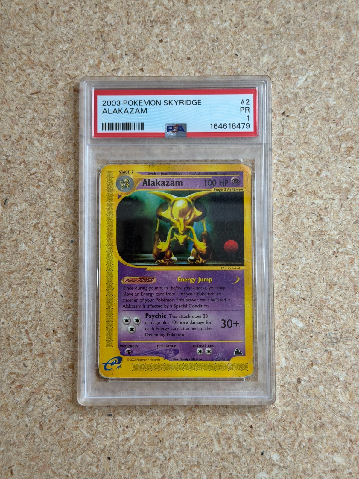 2003 POKEMON SKYRIDGE #2 ALAKAZAM PSA 1 - Pop 2