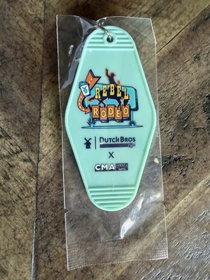 Dutch Bros. Mint Key Chain 2026 CMA Rebel Rodeo Motel Style Key Chain