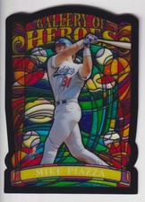MIKE PIAZZA 1998 TOPPS BASEBALL GALLERY OF HEROES JUMBO STAINED GLASS CARD #GH8
