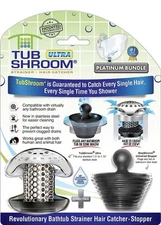 Tub Shroom Ultra Platinum Bundle  Revolutionary Bathtub Strainer & Hair Catcher