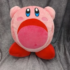 Kirby 13” Plush Mocchi Mocchi Inhaling Pink Puff Plushie Nintendo Character