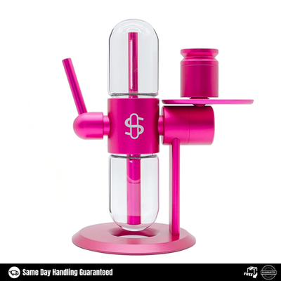 #ad #ad Stundenglass Glass Gravity Hookah Bong Gravity infuser Pink $249.95