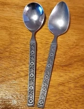 Gold Standard Stainless Japan NIGHT BLOSSOM Teaspoon & Grapefruit Spoon 