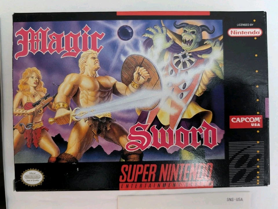 Mint Condition Super Nintendo SNES Magic Sword - Image 4 of 4