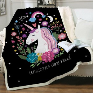 Hudson Baby® Plush Unicorn Hooded Blanket in Pink | buybuy ...