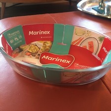 Nuevo MARINEX 1.7 QT Transparente Ovalado Vidrio Templado Horno Servir Plato Cazuela Hornear