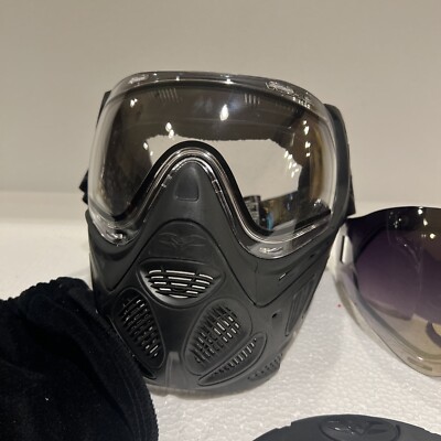 Casque Paintball Valken Noir - Modèle Occasion Avec Visière Intacte, Idéal Pour Joueurs