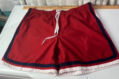 Breakwater Mens Swim Trunks Size XXL Red Lined Drawstring Board Shorts - Picture 1 of 9