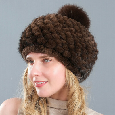 Handmade Mink Fur Hat with Pom Pom Mink Fur Hat With Pom-Pom | Handmade by NordFur main image 3