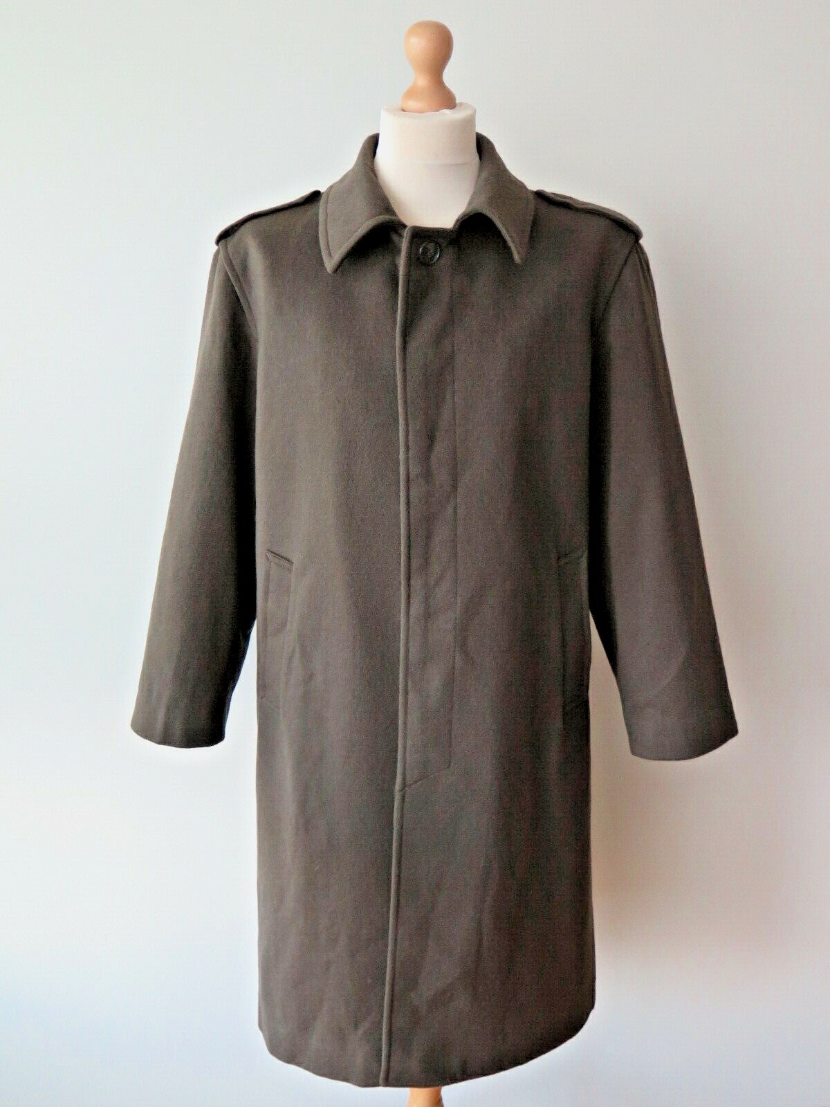 ALTRA Cappotto invernale lungo MAGECO Villefranche 1991 Francia lana militare loden taglia M NUOVO