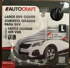 AutoCraft SUV Cover, Grey, Fits SUVs 15'-19', Breathable, Non-Abrasive AC4508