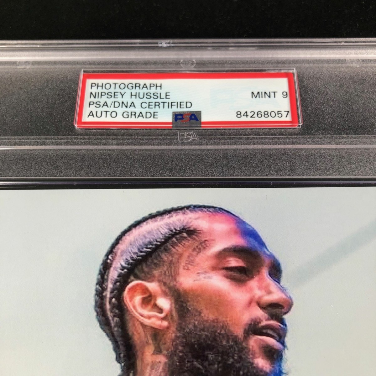 Nipsey Hussle Signed 8x10 Photo PSA Encapsulated Auto Grade 9 Mint
