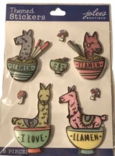 Jolee’s Boutique Themed Stickers 8 Pieces Llamen Dimensional 3D Llama Stickers