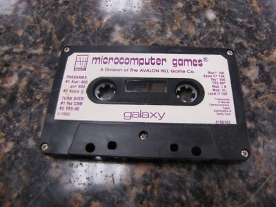 Vintage Microcomputer Tape Cassette - by Galaxy for Atari400/800/ TRS-80