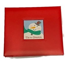 Hallmark Christmas Instant Scrapbook Photo Album 20 Embellished Pages Red Cover