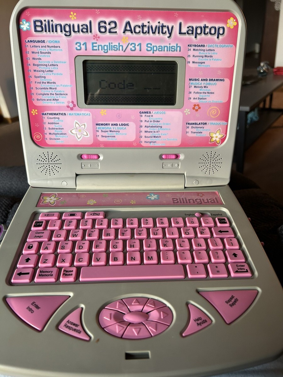 Vintage kids bilingual 62 activity laptop | eBay