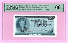 Faeroe Islands - Danish Administration 50 Kronur Pick20c 1987 PMG 66 EPQ UNC