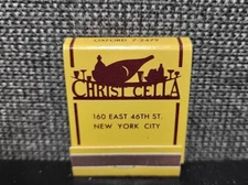 Vintage Christ Cella Restaurant NYC MATCHBOOK  Full Unstruck