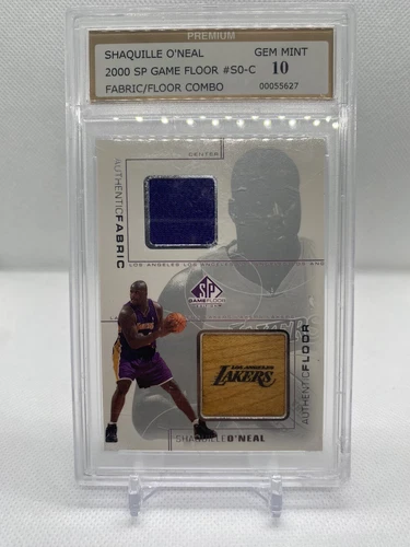 2000 SP Game Floor Authentic Fabric Floor Shaquille O'Neal Jersey PSG 💎MINT 10