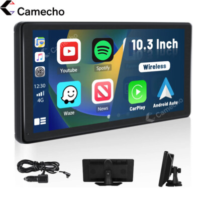 10,36'' Touchscreen Monitor Wireless Apple Carplay Android Auto FM Bluetooth USB
