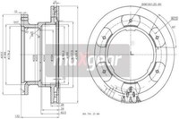 2X Maxgear 19-3356 Bremsscheibe Passend FüR Iveco