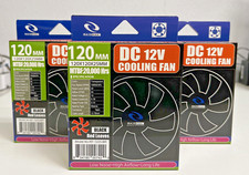 3X Cooling Fan DC 12V 120mm 3PIN/4PIN PC Gaming Case Blue LED Cooling Fan