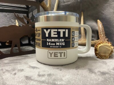 Yeti Rambler 14oz MUG *White* with Matching Mag Slider!!! | eBay