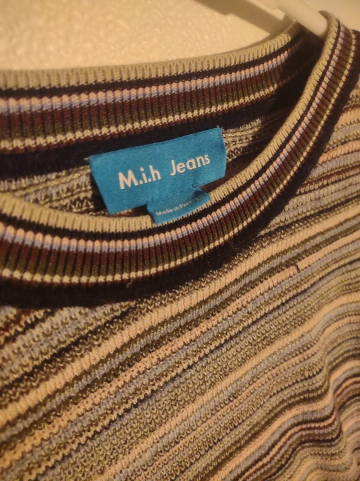 MIH JEANS Top de Lana Merino Tejido a Rayas Elegante Talla L? Foto 2 de 4
