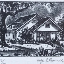Vintage Richard Nixon Framed Birthplace Miniature Art Etching Limited Edition
