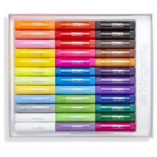KINGART Tempera Paint Sticks, 36 Vibrant Colors Solid Tempera Paint for Kids