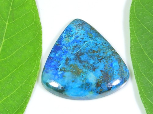 49Cts. AA++ Cristal Azurita Natural Pera Cabujón Piedra Preciosa Suelta 31X34X05 MM l06 - Imagen 3 de 9