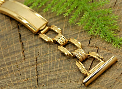 Art Deco Bradfield Quality Vintage 19mm Rolled Gold Plate Watch Band NOS Unused