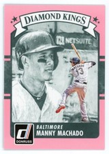 Manny Machado 2016 Panini Donruss Baseball Diamond Kings Pink Parallel SP #3