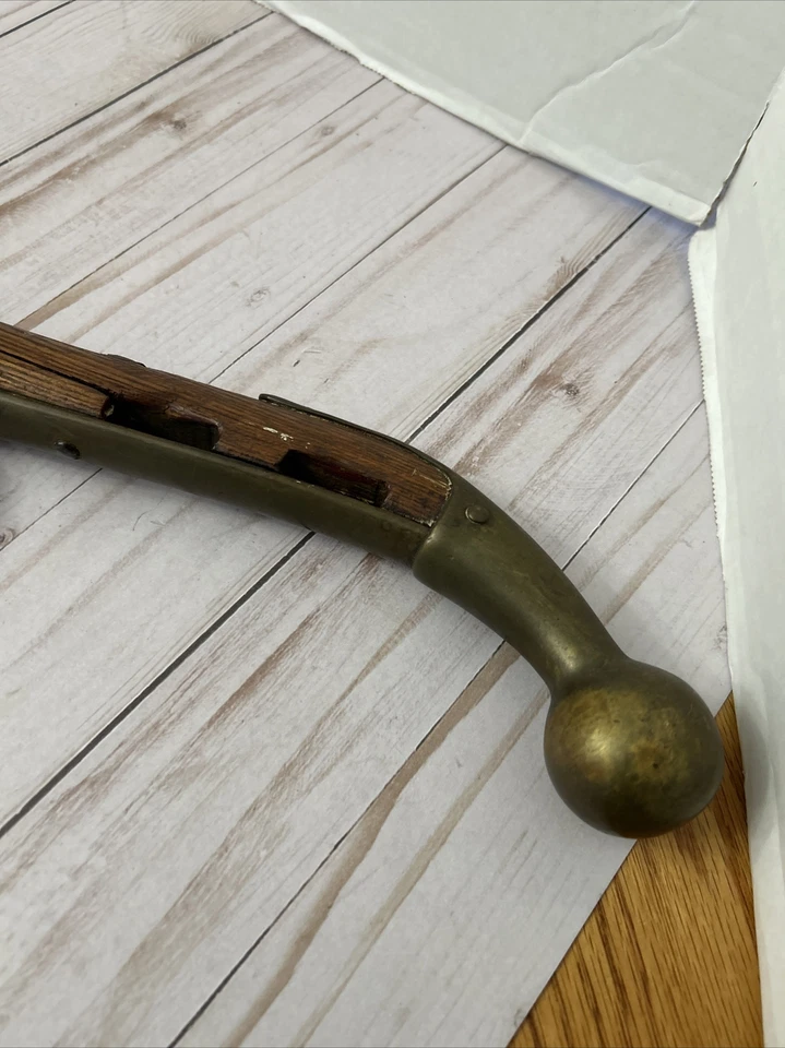 Antique 1/2 Horse Yolk 29” Long Bronze, Iron And Wood. Americana Decor - Image 2 of 4