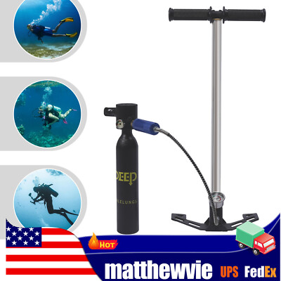 #ad #ad 0.5L Mini Scuba Oxygen Diving Equipment Air Tanks High pressure Pump Underwater $141.99