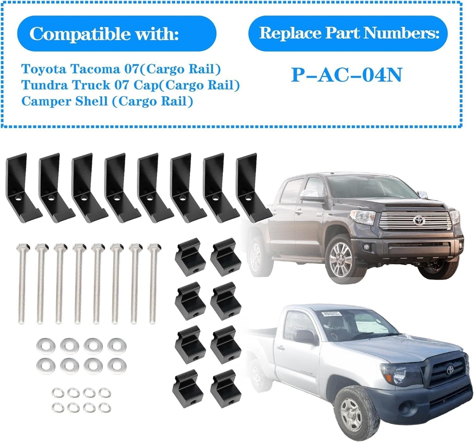 P-AC-04N Utility Track System Mounting Clamp for Toyota Tacoma/Tundra Truck C...